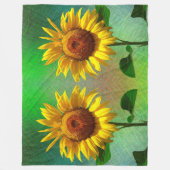 Couverture Polaire Fleurs de soleil (Devant)