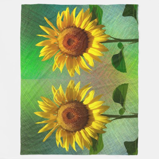 Couverture Polaire Fleurs de soleil (Devant)