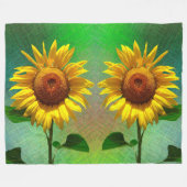 Couverture Polaire Fleurs de soleil (Devant (Horizontal))