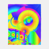 Couverture Polaire Fleurs de soleil Abstraites (Devant)