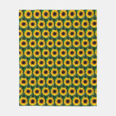 Couverture Polaire Fleurs de soleil avec abeille (Devant)