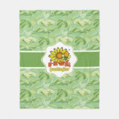 Couverture Polaire Fleurs de soleil et abeilles incroyables (Devant)