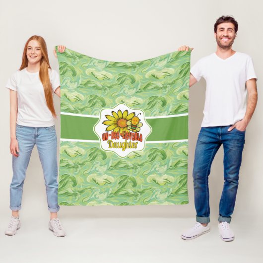 Couverture Polaire Fleurs de soleil et abeilles incroyables (En situation)