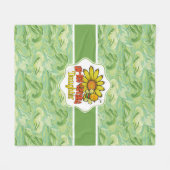 Couverture Polaire Fleurs de soleil et abeilles incroyables (Devant (Horizontal))