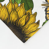 Couverture Polaire Fleurs de soleil et marguerites, jardin d'été 3 (Coin)