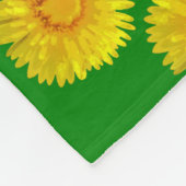 Couverture Polaire "Fleurs de soleil" Green Fleece design de couvertu (Coin)