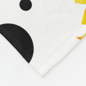 Couverture Polaire Fleurs de soleil jaunes Motif Arrière - plan blanc (Coin)