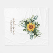 Couverture Polaire Fleurs de soleil rustiques Eucalyptus Leaf (Devant (Horizontal))