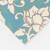 Couverture Polaire Fleurs de torrents jaunes et bleues (Coin)