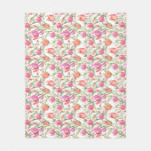 Couverture Polaire Fleurs de tulipe à motifs floraux (Devant)