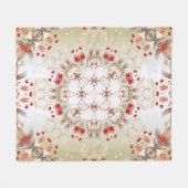 Couverture Polaire Fleurs de vacances modernes Blanche en polaire (Devant (Horizontal))