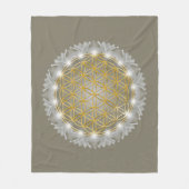 Couverture Polaire FLEURS DE VIE - Géométrie Sacrée Lumière 1 (Devant)