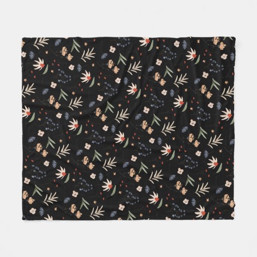 Couverture Polaire Fleurs d'eau simples 1 (Devant (Horizontal))