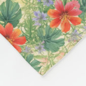 Couverture Polaire Fleurs d'eau vive (Coin)