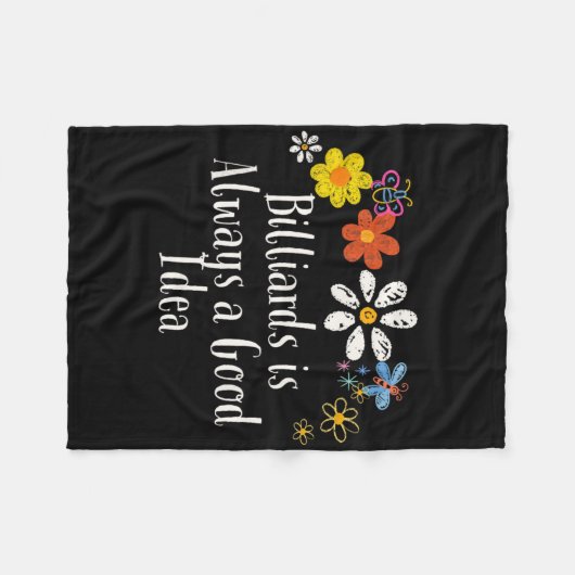 Couverture Polaire Fleurs Dessiner Des Billiards Est Toujours Une Bon (Devant (Horizontal))