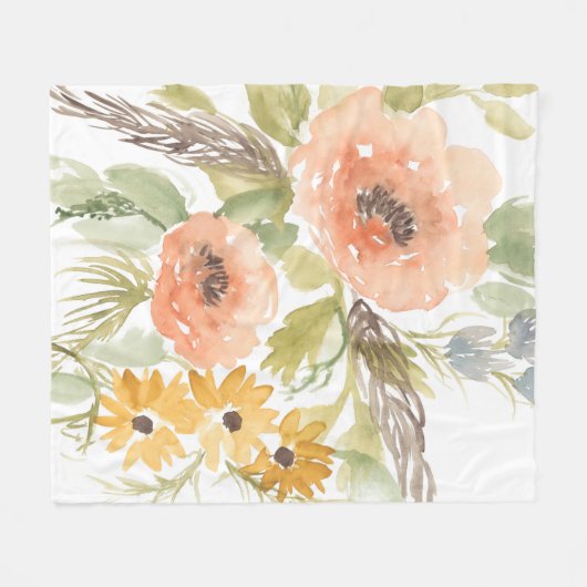 Couverture Polaire Fleurs D'Été Fin I (Devant (Horizontal))