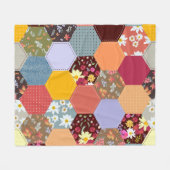 Couverture Polaire Fleurs d'hexagone colorées Design de revêtement (Devant (Horizontal))