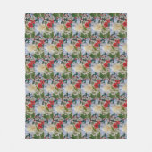 Couverture Polaire Fleurs d'hiver & Holly (Devant)