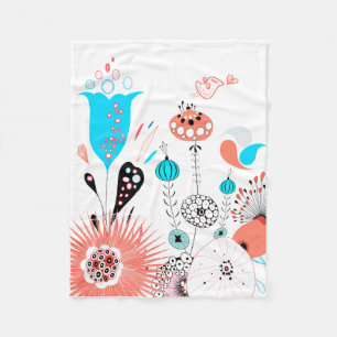 Couverture Polaire Fleurs d'Imaginaire et Birdie