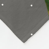 Couverture Polaire Fleurs d'orchidées blanches classiques & Gris avec (Coin)