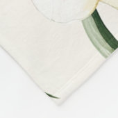 Couverture Polaire Fleurs d'orchidées blanches tropicales (Coin)