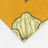 Couverture Polaire Fleurs d'orchidées jaune et blanc (Coin)
