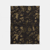 Couverture Polaire Fleurs dorées (Devant)