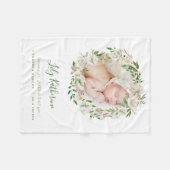 Couverture Polaire Fleurs dorées Courbe fleurie Bébé Photo Statistiqu (Devant (Horizontal))