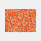 Couverture Polaire Fleurs douces orange (Devant (Horizontal))