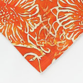 Couverture Polaire Fleurs douces orange (Coin)