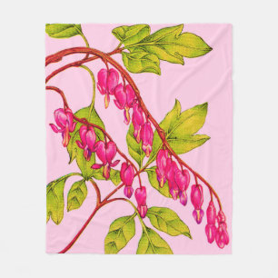 Couverture Polaire fleurs du coeur saignant