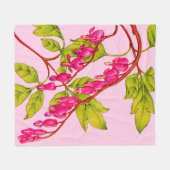 Couverture Polaire fleurs du coeur saignant (Devant (Horizontal))