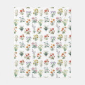 Couverture Polaire Fleurs du mois de naissance (Devant)
