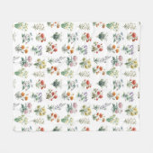 Couverture Polaire Fleurs du mois de naissance (Devant (Horizontal))