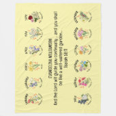 Couverture Polaire FLEURS DU MOIS DE NAISSANCE chrétienne personnalis (Devant)