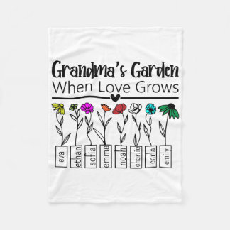 Couverture Polaire Fleurs du mois de naissance personnalisées avec no