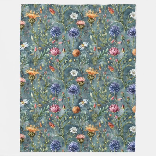 Couverture Polaire Fleurs écossaises (Devant)