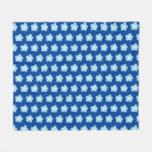Couverture Polaire Fleurs en bleu (Devant (Horizontal))