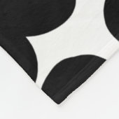 Couverture Polaire Fleurs en gras - Noir (Coin)