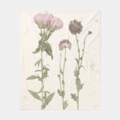 Couverture Polaire Fleurs en rose (Devant)