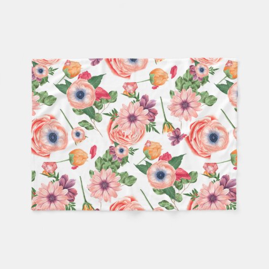 Couverture Polaire Fleurs Et Boues (Devant (Horizontal))