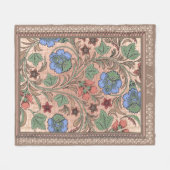 Couverture Polaire Fleurs et dentelles côtières Art nouveau - Monogra (Devant (Horizontal))