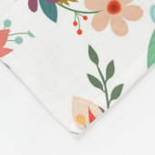 Couverture Polaire Fleurs Et Feuilles (Coin)