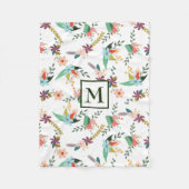 Couverture Polaire Fleurs Et Feuilles (Devant)