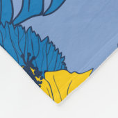 Couverture Polaire Fleurs et feuilles d'hibiscus (Coin)