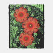 Couverture Polaire Fleurs Et Fleurs Blanche En Toison (Devant)