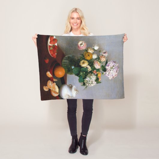 Couverture Polaire Fleurs et fruits, Henri Fantin-Latour (En situation)