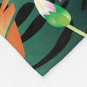 Couverture Polaire Fleurs et oiseaux tropicaux (Coin)