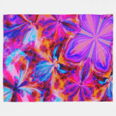 Couverture Polaire Fleurs et papillons en Abstrait (Devant (Horizontal))