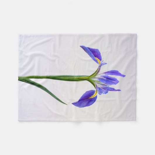 Couverture Polaire Fleurs | Fleur Iris Violet (Devant (Horizontal))